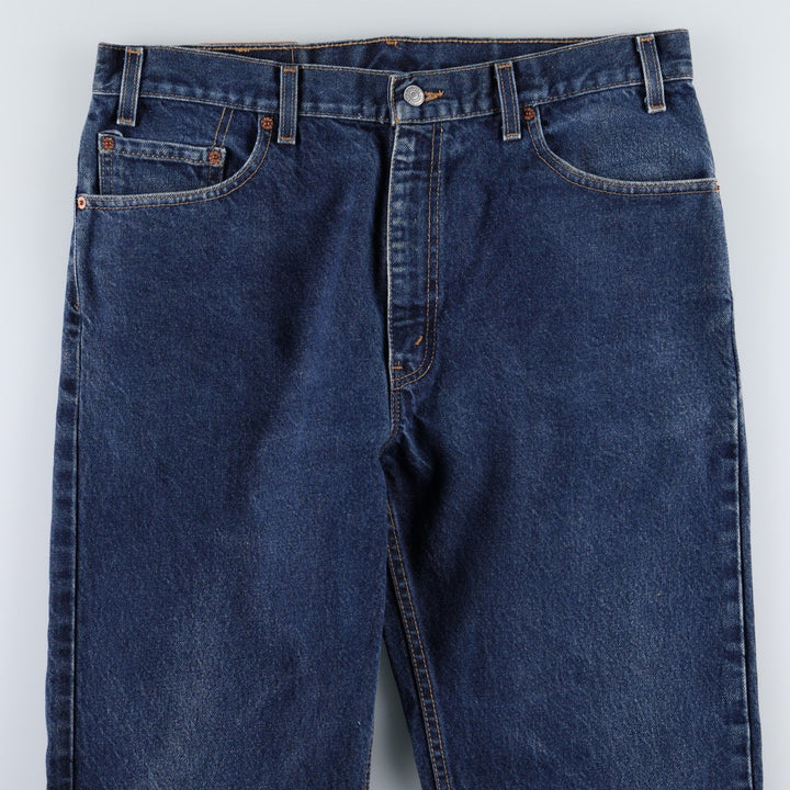 00'S Levi's 505 REGULAR FIT STRAIGHT LEG tapered denim pants made in USA, men's w36 equivalent cotton blue type Vintage Second Hand