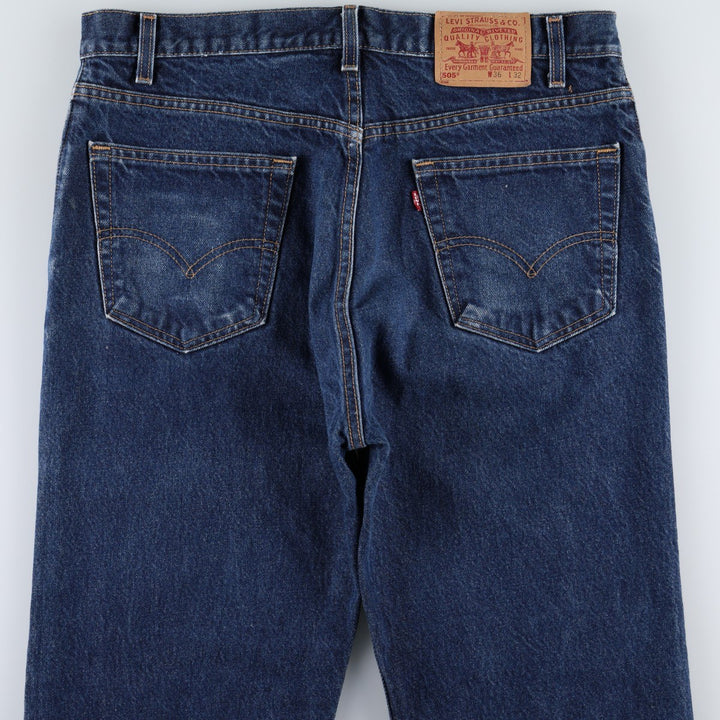 00'S Levi's 505 REGULAR FIT STRAIGHT LEG tapered denim pants made in USA, men's w36 equivalent cotton blue type Vintage Second Hand