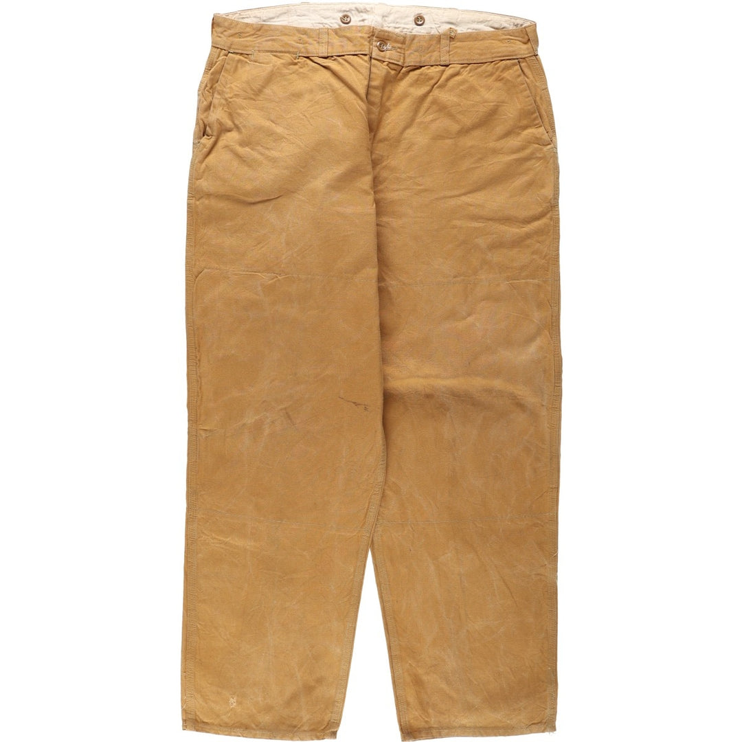 1950'S Western Auto Supply Revelation Duck Hunting Pants, Men's Size W36 (approx.), Vintage cotton Khaki type beige Vintage Second Hand