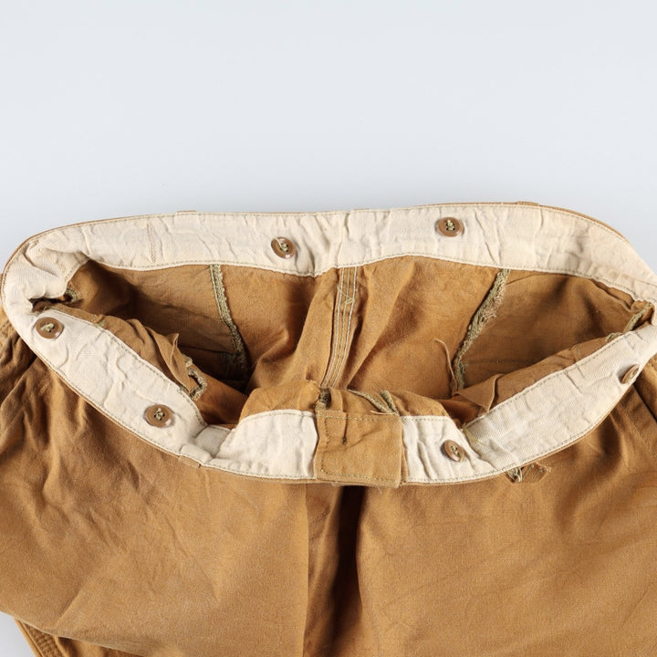 1950'S Western Auto Supply Revelation Duck Hunting Pants, Men's Size W36 (approx.), Vintage cotton Khaki type beige Vintage Second Hand