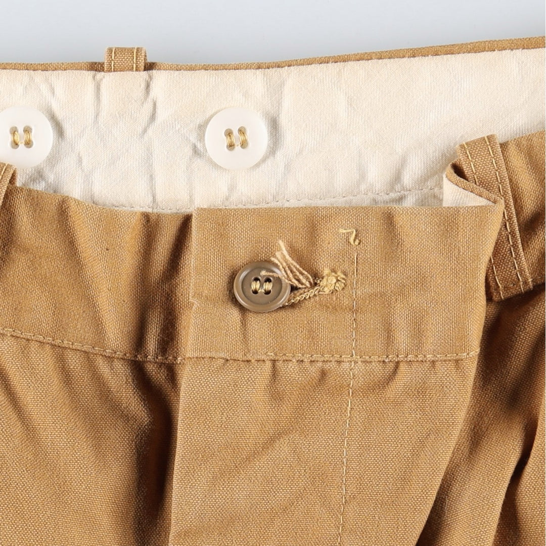 ~1980'S Spiegel Double Knee Duck Hunting Pants, Made in USA, Men's W35 (approx.), Vintage cotton Khaki type beige Vintage Second Hand