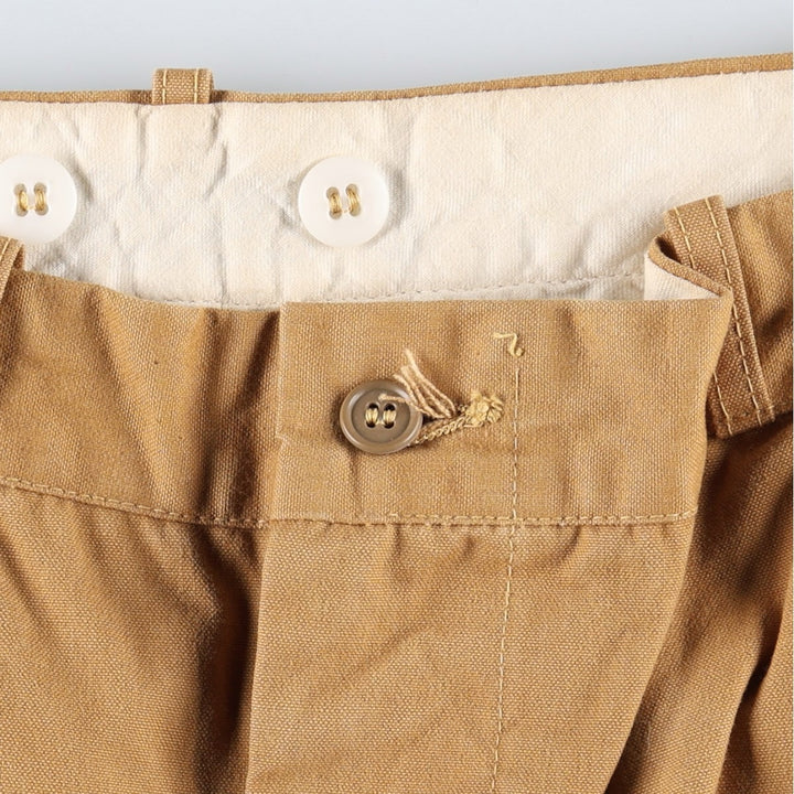 ~1980'S Spiegel Double Knee Duck Hunting Pants, Made in USA, Men's W35 (approx.), Vintage cotton Khaki type beige Vintage Second Hand