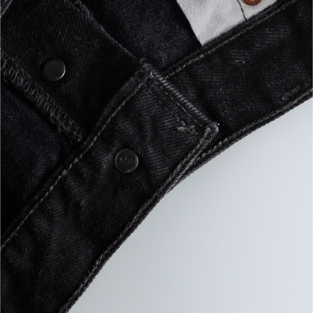 1990'S Levi's 501 0660 Black Denim Straight Leg Jeans, Made in USA, Men's Size W34 (approx.), Vintage cotton black type Vintage Second Hand