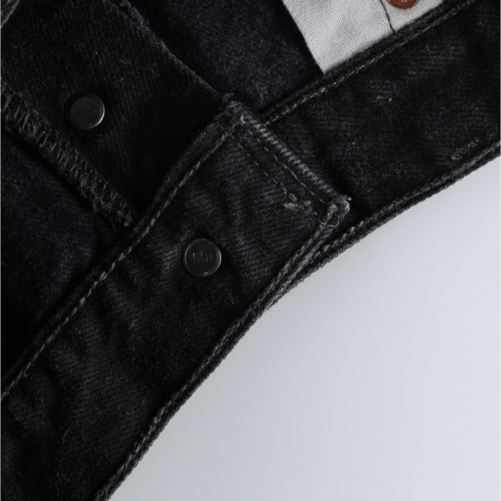 1990'S Levi's 501 0660 Black Denim Straight Leg Jeans, Made in USA, Men's Size W34 (approx.), Vintage cotton black type Vintage Second Hand