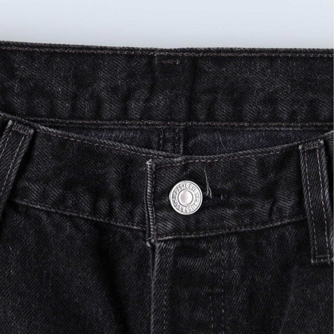 1990'S Levi's 501 0660 Black Denim Straight Leg Jeans, Made in USA, Men's Size W34 (approx.), Vintage cotton black type Vintage Second Hand