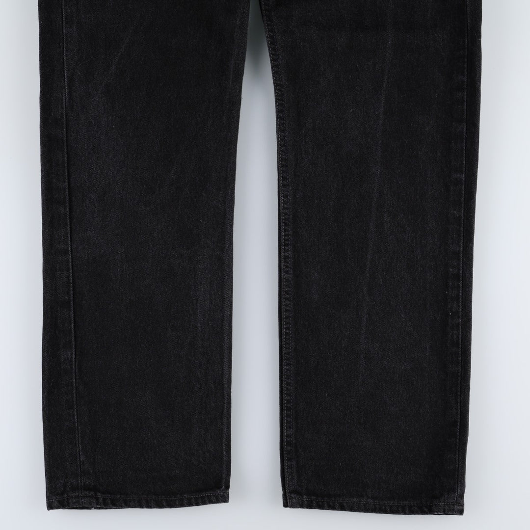 1990'S Levi's 501 0660 Black Denim Straight Leg Jeans, Made in USA, Men's Size W34 (approx.), Vintage cotton black type Vintage Second Hand