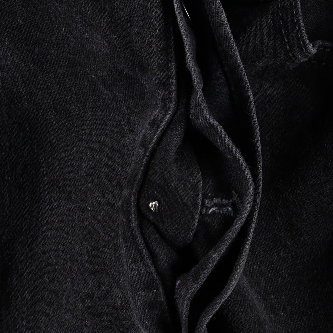 1990'S Levi's 501 0660 Black Denim Straight Leg Jeans, Made in USA, Men's Size W34 (approx.), Vintage cotton black type Vintage Second Hand