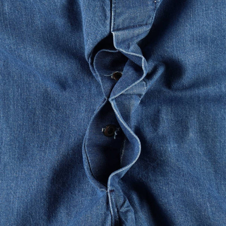 Sears denim overalls, men's size W42 (approx.) cotton Blue type light blue Vintage Second Hand