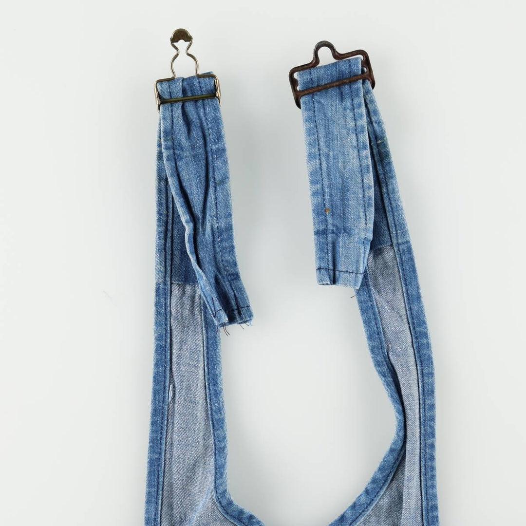 Sears denim overalls, men's size W42 (approx.) cotton Blue type light blue Vintage Second Hand