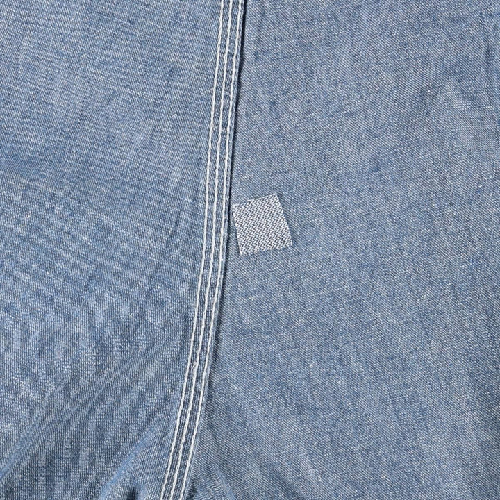Sears denim overalls, men's size W42 (approx.) cotton Blue type light blue Vintage Second Hand