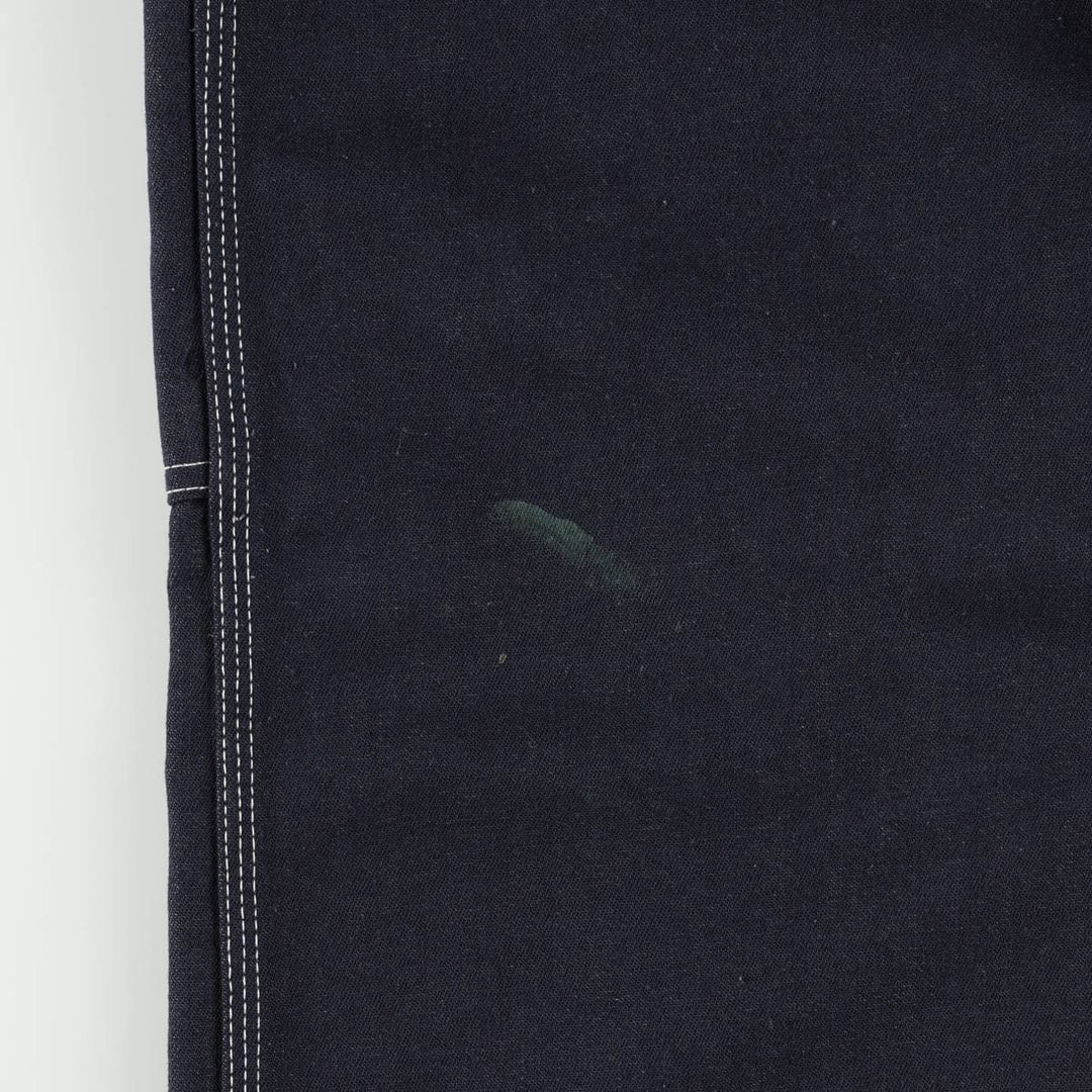 Touchskins denim overalls, made in the USA, men's size W35 (approx.), vintage. polyester navy blue type Vintage Second Hand