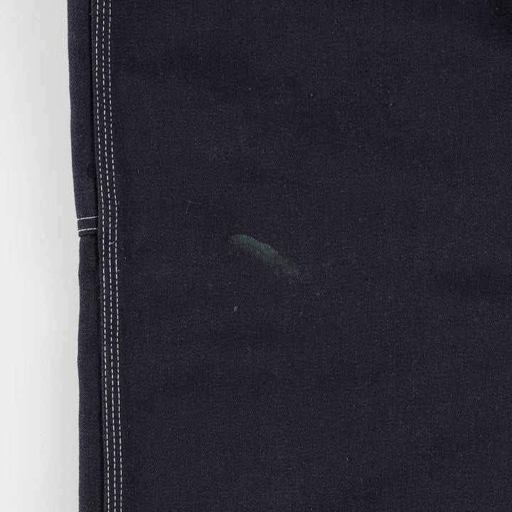 Touchskins denim overalls, made in the USA, men's size W35 (approx.), vintage. polyester navy blue type Vintage Second Hand