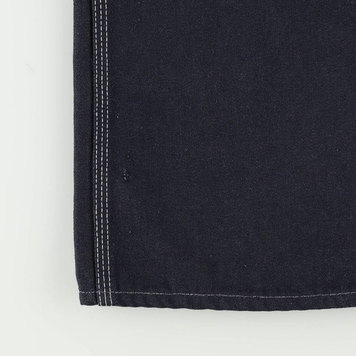 Touchskins denim overalls, made in the USA, men's size W35 (approx.), vintage. polyester navy blue type Vintage Second Hand