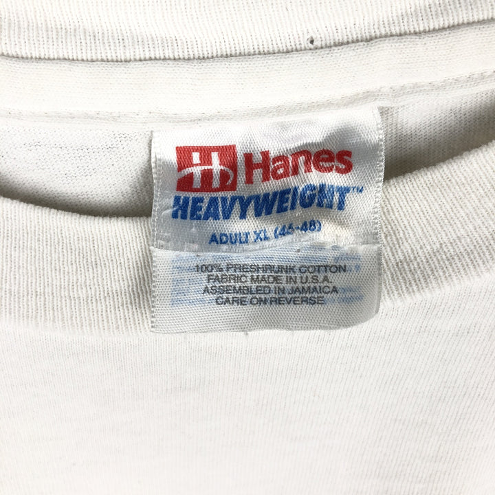 90'S Hanes Heavyweight Gorilla Pattern Animal T-Shirt, Made in USA, Men's XL equivalent, Vintage cotton white type Vintage Second Hand