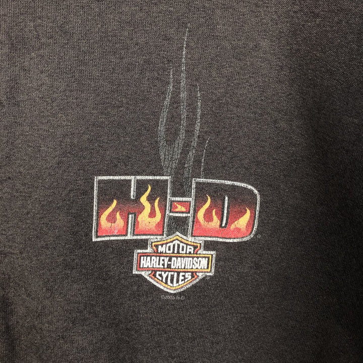 2000'S Harley-Davidson Full-Zip Hoodie, Men's Size Medium unclear Charcoal Vintage Second Hand