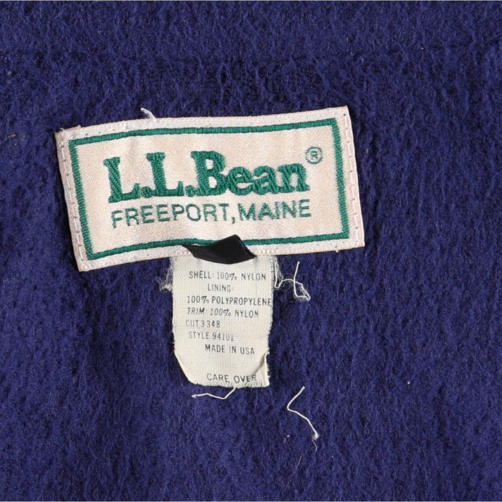 Vintage 80s-90'S LLBean nylon jacket, made in USA, men's size M equivalent. Nylon Charcoal Vintage Second Hand