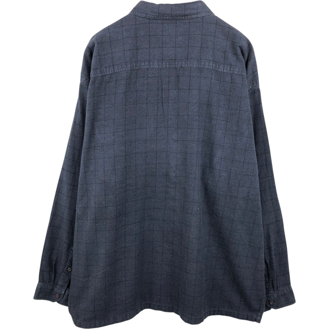 2000'S Patagonia Organic Cotton 53903F7 Branigan Shirt Long Sleeve Flannel Check Shirt Men's Size L (approx.) Organic cotton Charcoal Vintage Second Hand