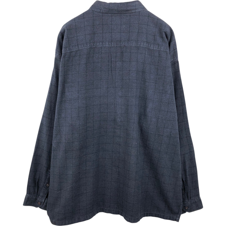 2000'S Patagonia Organic Cotton 53903F7 Branigan Shirt Long Sleeve Flannel Check Shirt Men's Size L (approx.) Organic cotton Charcoal Vintage Second Hand
