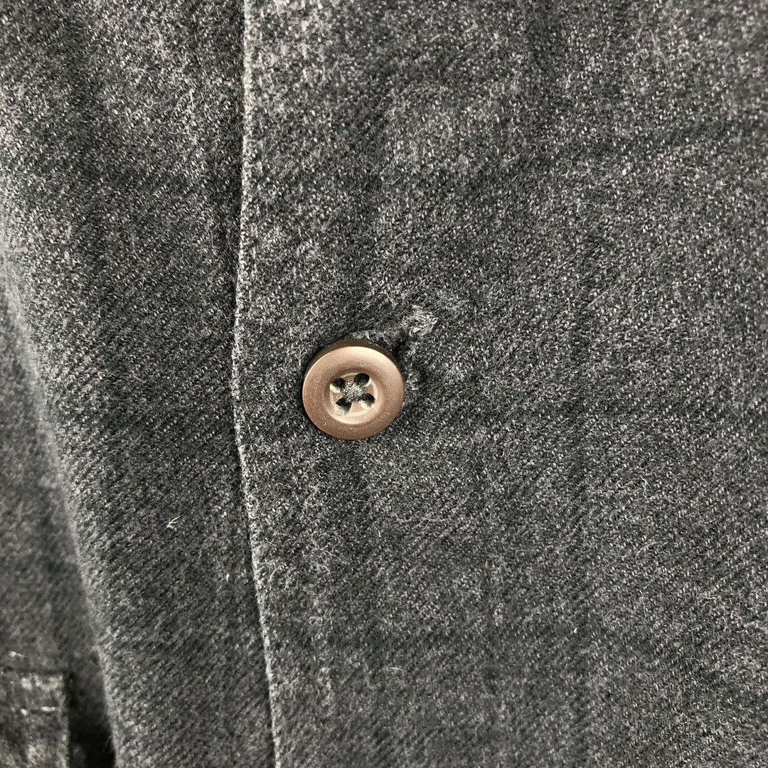 2000'S Patagonia Organic Cotton 53903F7 Branigan Shirt Long Sleeve Flannel Check Shirt Men's Size L (approx.) Organic cotton Charcoal Vintage Second Hand