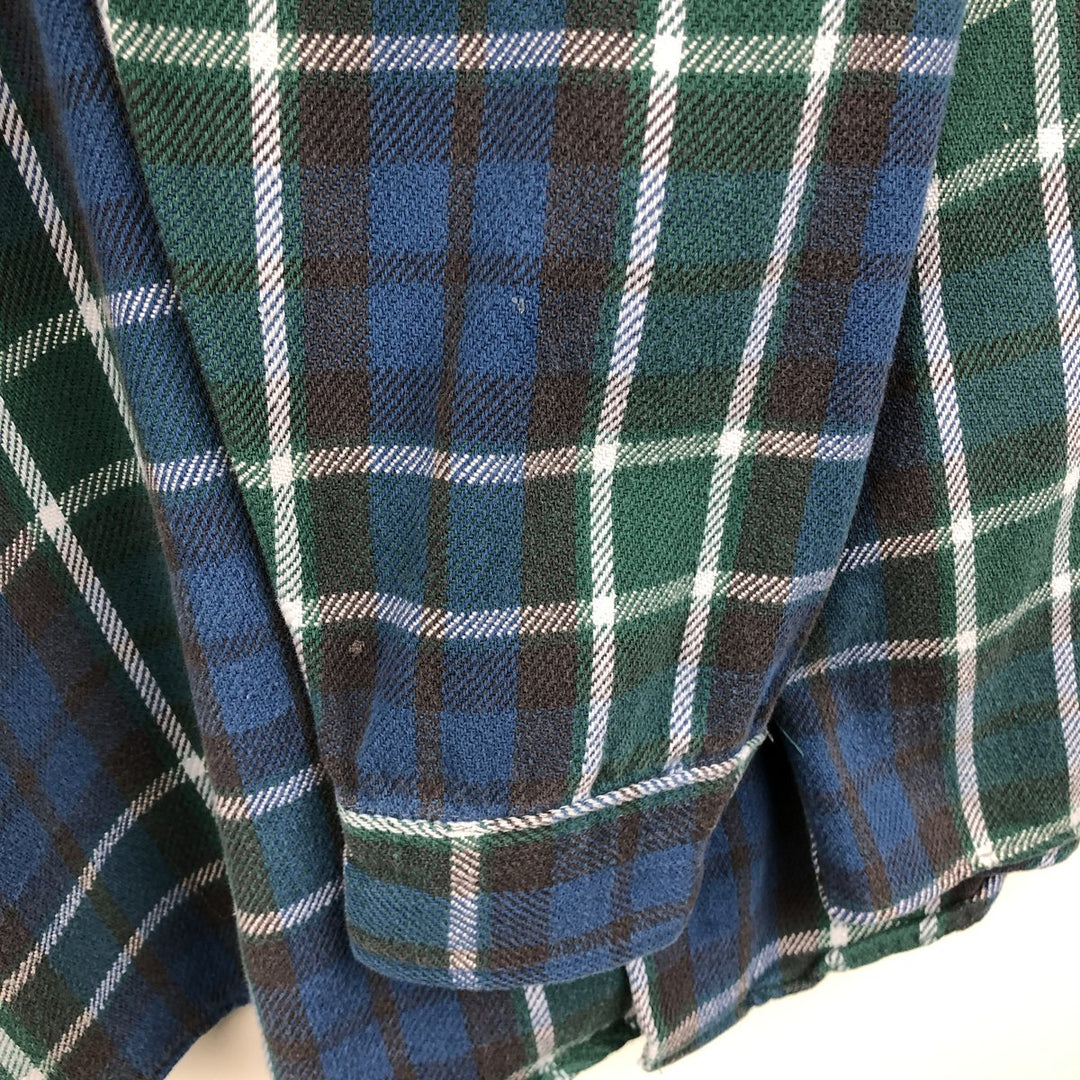 Osh Kosh Long-Sleeve Flannel Check Shirt, Men's Size XL (approx.) unclear Green type dark green Vintage Second Hand