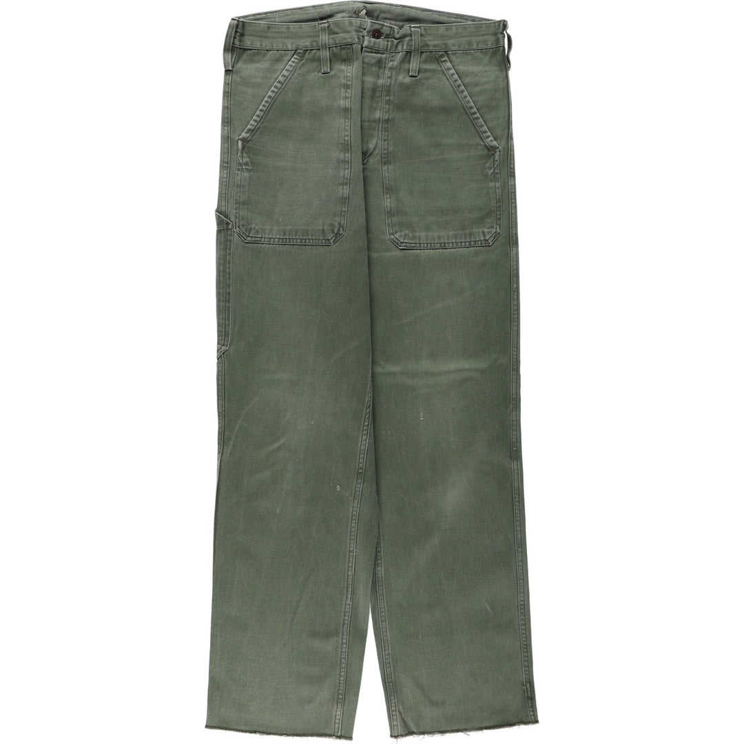 Military Baker Pants, Men's Size W33 (approx.) unclear Khaki type Vintage Second Hand