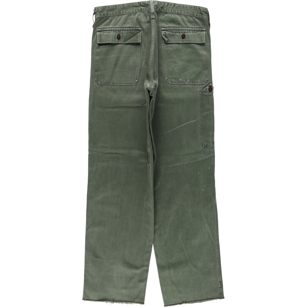 Military Baker Pants, Men's Size W33 (approx.) unclear Khaki type Vintage Second Hand