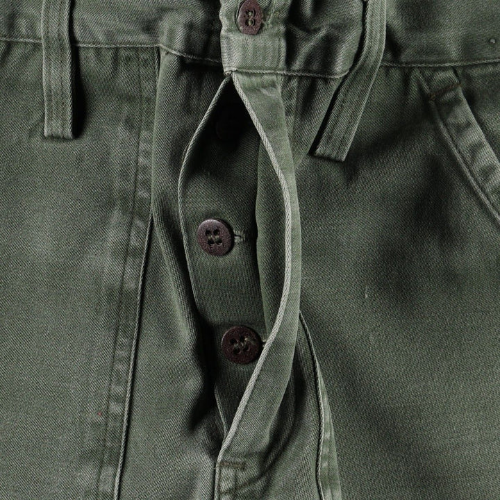Military Baker Pants, Men's Size W33 (approx.) unclear Khaki type Vintage Second Hand