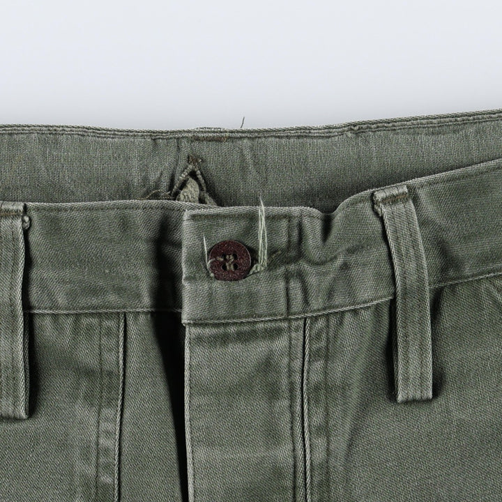 Military Baker Pants, Men's Size W33 (approx.) unclear Khaki type Vintage Second Hand