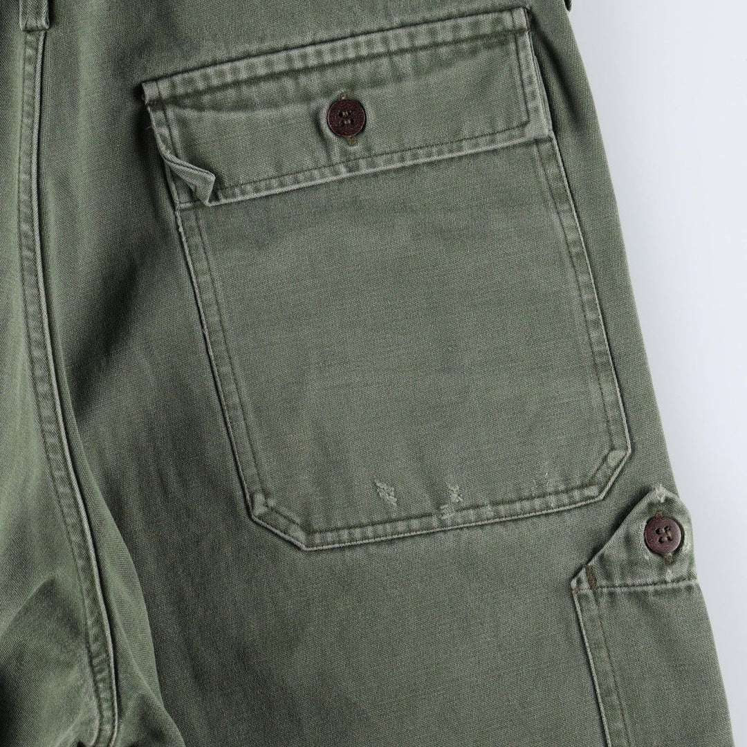 Military Baker Pants, Men's Size W33 (approx.) unclear Khaki type Vintage Second Hand