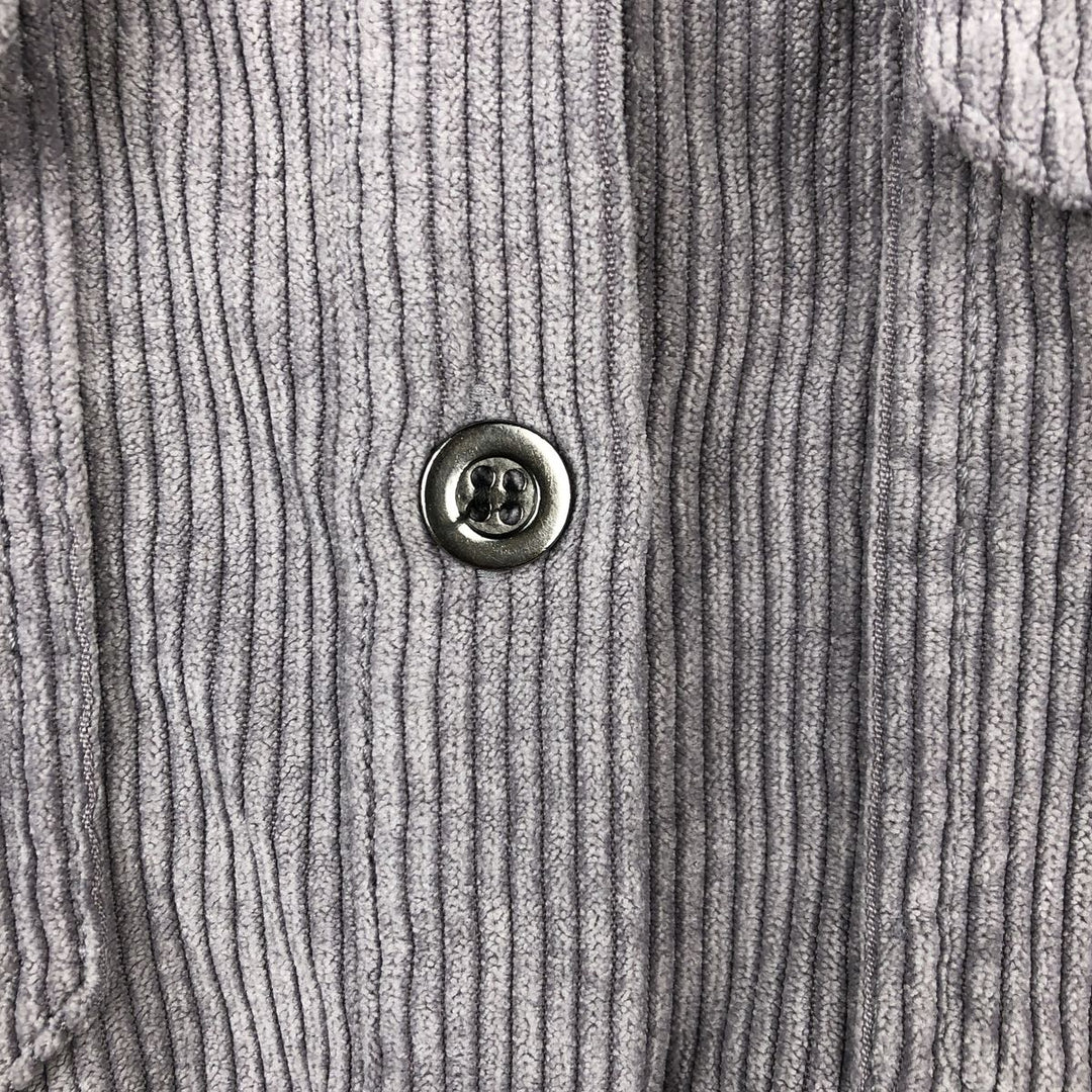 Velvet Heart Long-Sleeve Corduroy Shirt, Women's Size L (approx.) polyester purple type Vintage Second Hand
