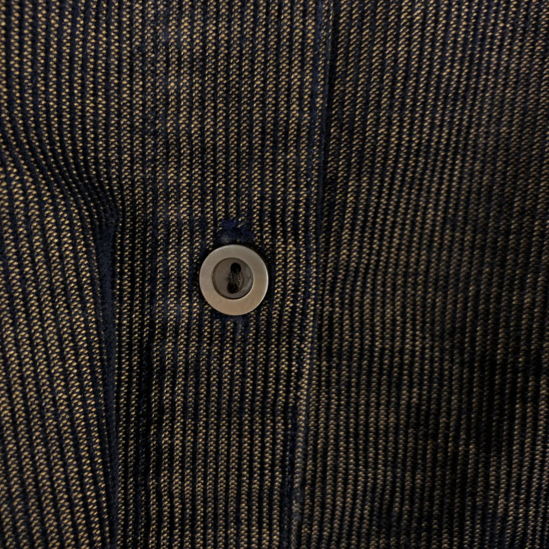 MADAME'S Long-Sleeve Corduroy Shirt, Women's Size M (approx.) cotton navy blue type Vintage Second Hand