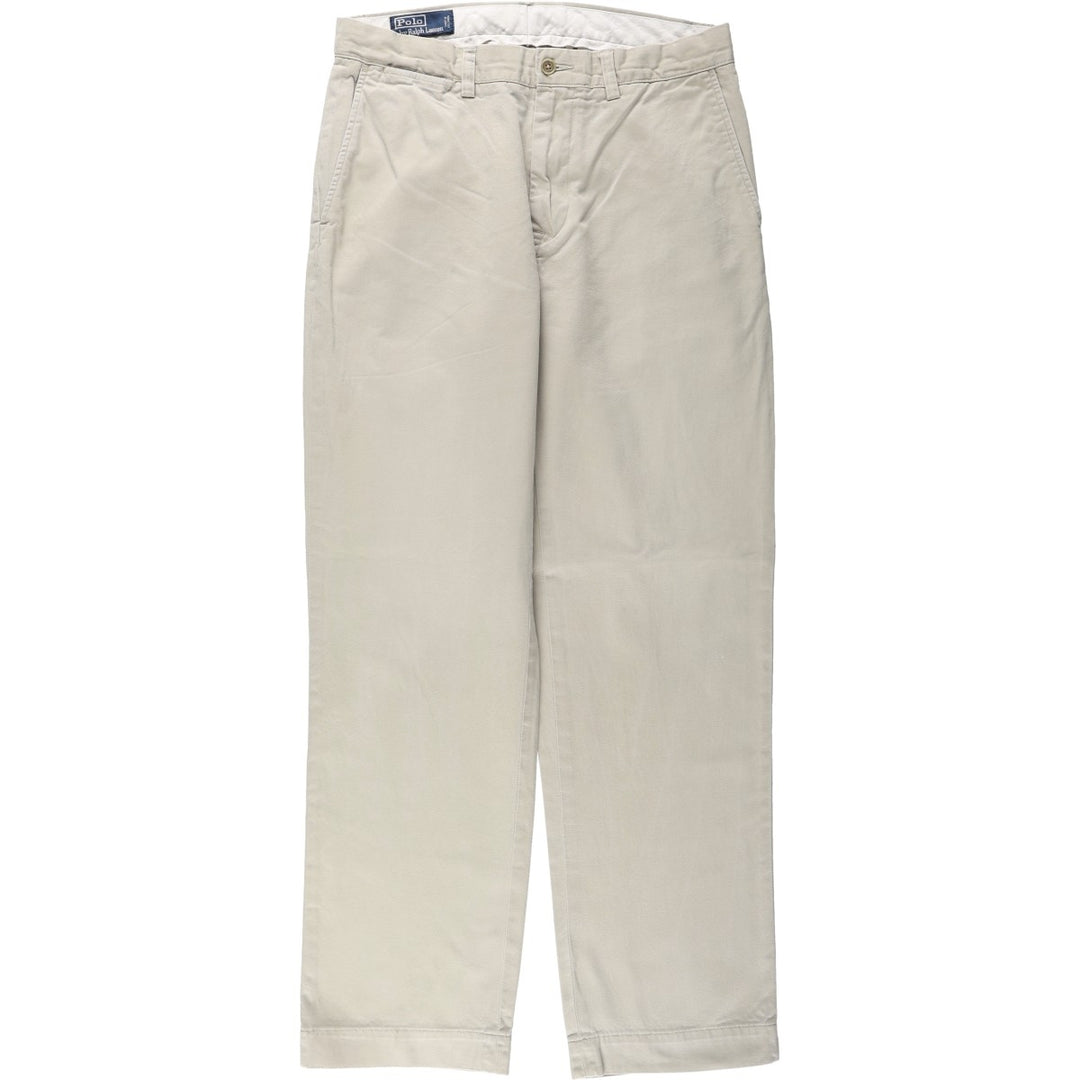 Ralph Lauren POLO by Ralph Lauren Two-pleat Chino Pants for Men, W32 equivalent cotton ivory Vintage Second Hand