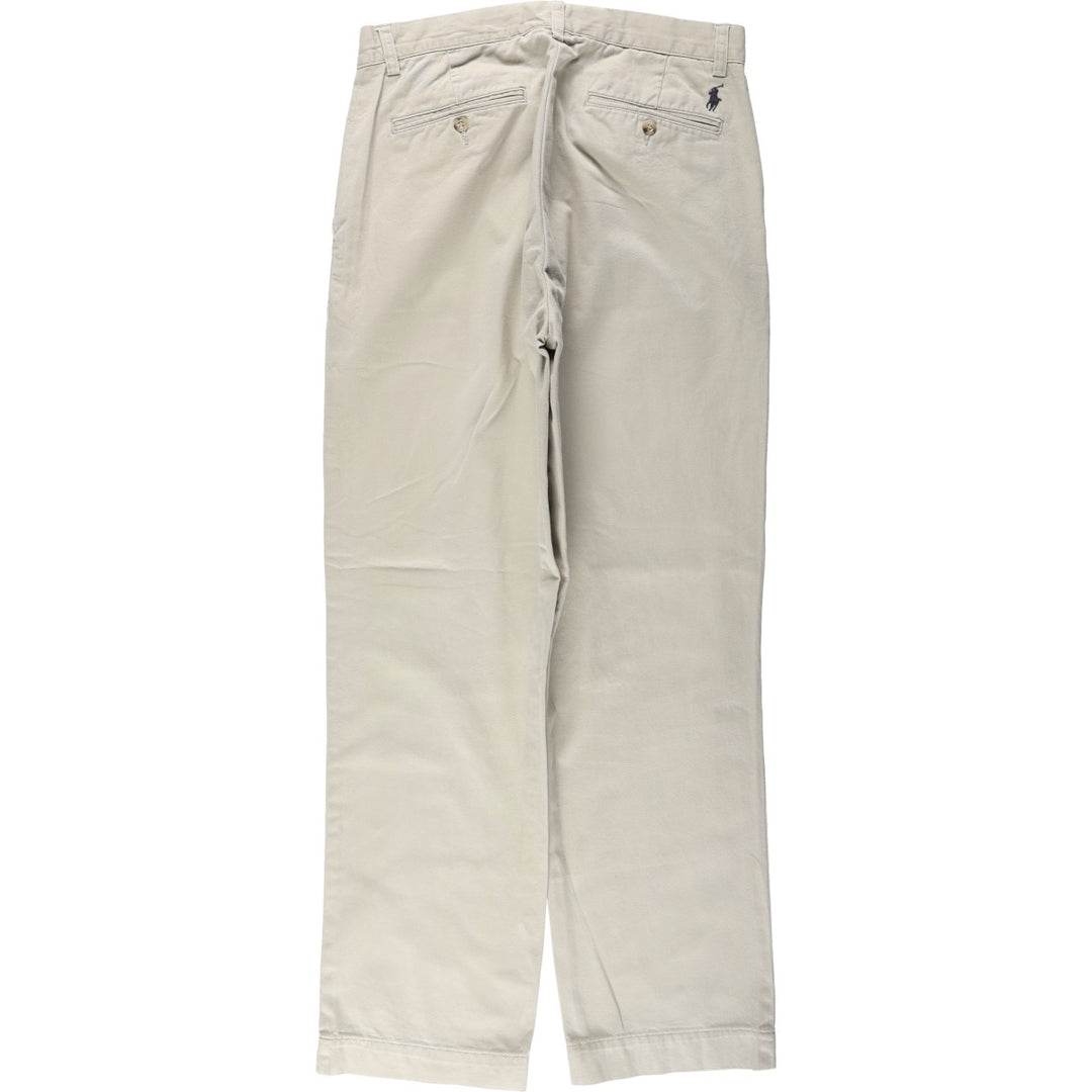 Ralph Lauren POLO by Ralph Lauren Two-pleat Chino Pants for Men, W32 equivalent cotton ivory Vintage Second Hand