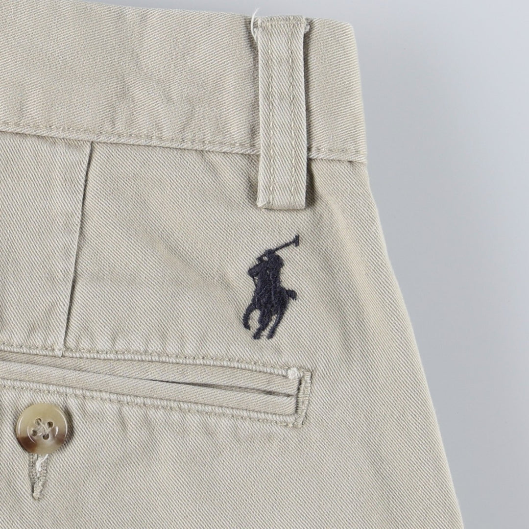 Ralph Lauren POLO by Ralph Lauren Two-pleat Chino Pants for Men, W32 equivalent cotton ivory Vintage Second Hand