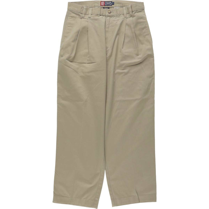 Ralph Lauren CHAPS Chino Pants, Men's W32 (approx.), Two-Pleat cotton Beige type Vintage Second Hand
