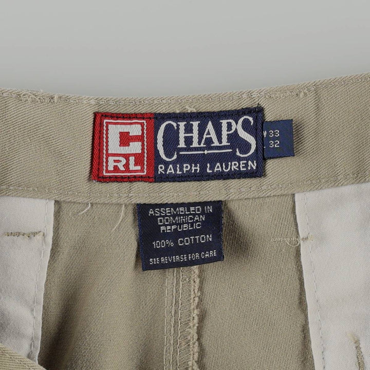 Ralph Lauren CHAPS Chino Pants, Men's W32 (approx.), Two-Pleat cotton Beige type Vintage Second Hand