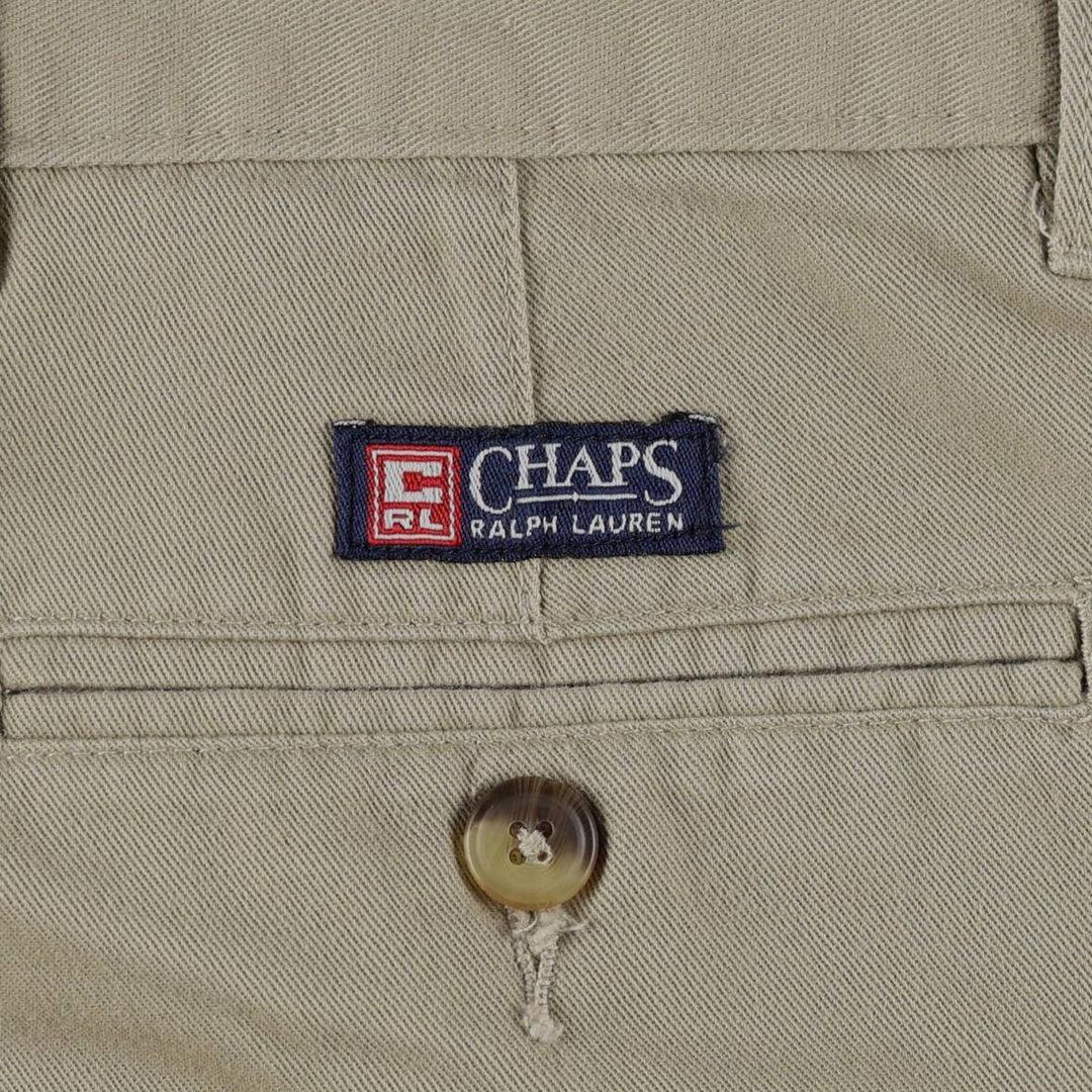 Ralph Lauren CHAPS Chino Pants, Men's W32 (approx.), Two-Pleat cotton Beige type Vintage Second Hand