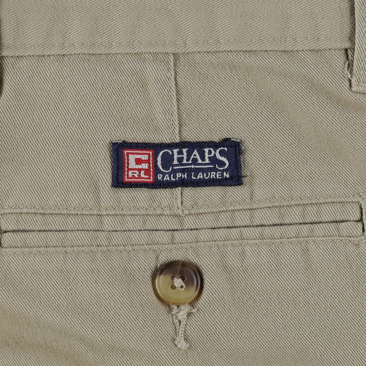 Ralph Lauren CHAPS Chino Pants, Men's W32 (approx.), Two-Pleat cotton Beige type Vintage Second Hand