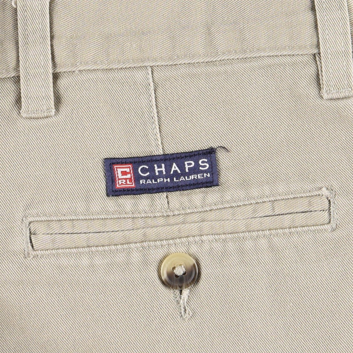 Ralph Lauren CHAPS Two-Pleat Chino Pants, Men's Size W33 (approx.) cotton Beige type Vintage Second Hand