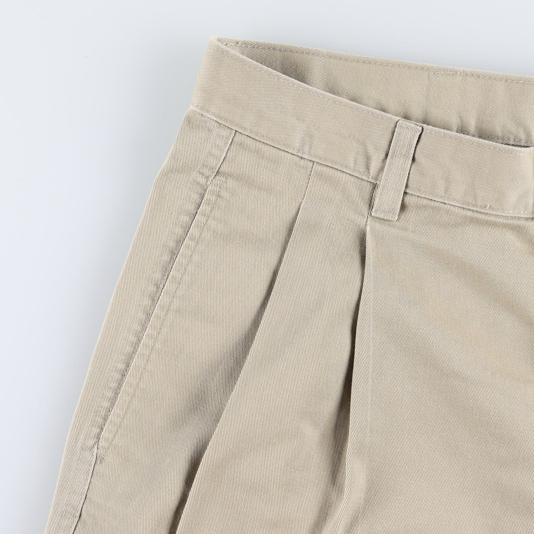 Ralph Lauren CHAPS Two-Pleat Chino Pants, Men's Size W33 (approx.) cotton Beige type Vintage Second Hand