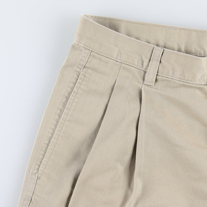 Ralph Lauren CHAPS Two-Pleat Chino Pants, Men's Size W33 (approx.) cotton Beige type Vintage Second Hand