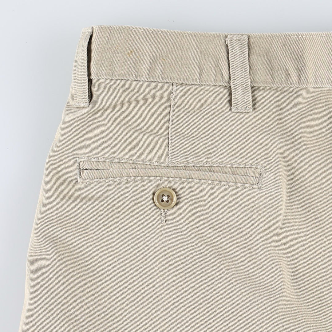 Ralph Lauren CHAPS Two-Pleat Chino Pants, Men's Size W33 (approx.) cotton Beige type Vintage Second Hand