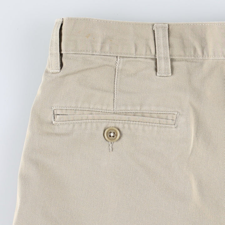 Ralph Lauren CHAPS Two-Pleat Chino Pants, Men's Size W33 (approx.) cotton Beige type Vintage Second Hand