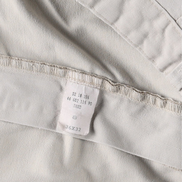 Ralph Lauren POLO RALPH LAUREN Two-pleat chino pants for men, size W34 cotton ivory Vintage Second Hand