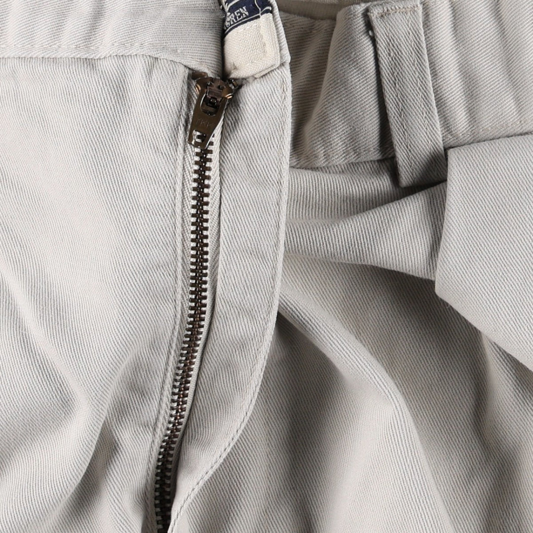 Ralph Lauren POLO RALPH LAUREN Two-pleat chino pants for men, size W34 cotton ivory Vintage Second Hand