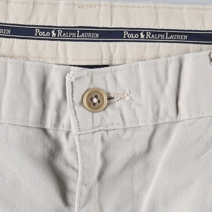 Ralph Lauren POLO RALPH LAUREN Two-pleat chino pants for men, size W34 cotton ivory Vintage Second Hand