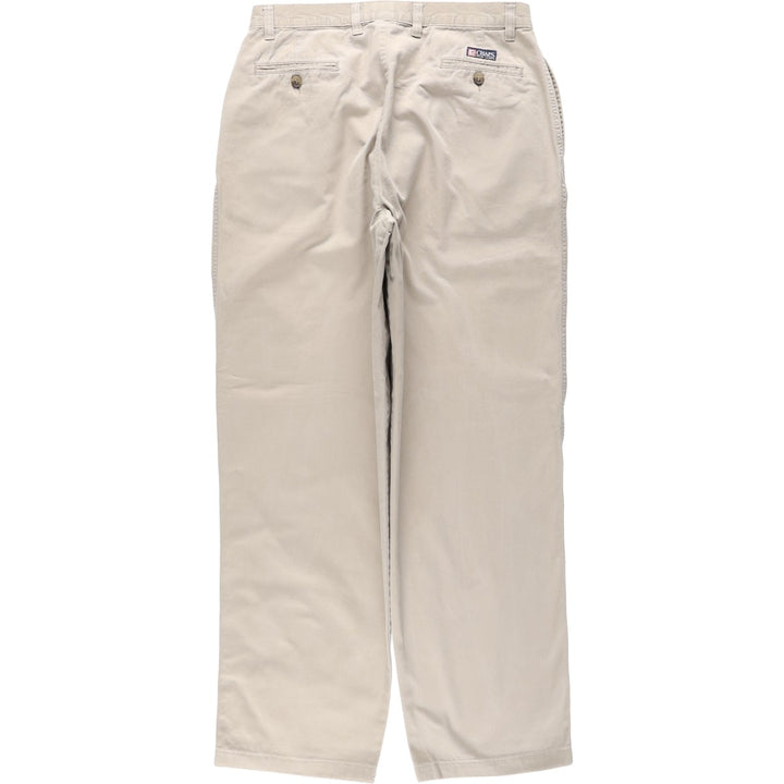 Ralph Lauren CHAPS Two-Pleat Chino Pants, Men's Size W34 (approx.) cotton Beige type Vintage Second Hand