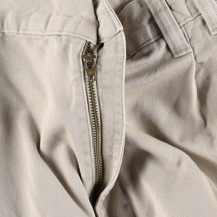 Ralph Lauren CHAPS Two-Pleat Chino Pants, Men's Size W34 (approx.) cotton Beige type Vintage Second Hand