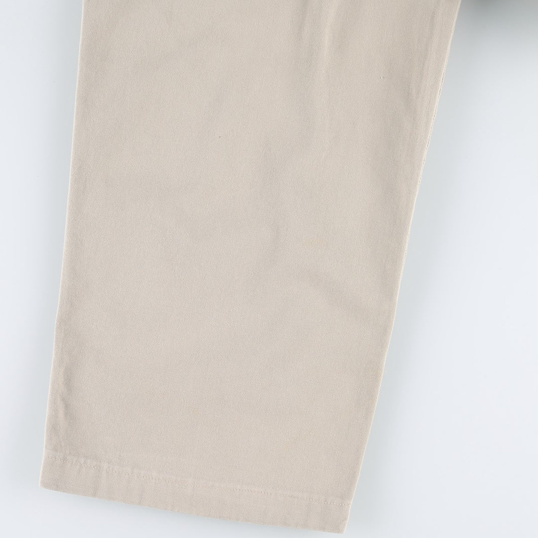 Ralph Lauren CHAPS Two-Pleat Chino Pants, Men's Size W34 (approx.) cotton Beige type Vintage Second Hand