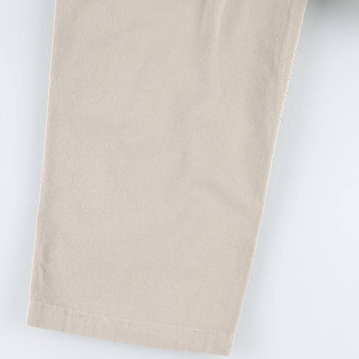 Ralph Lauren CHAPS Two-Pleat Chino Pants, Men's Size W34 (approx.) cotton Beige type Vintage Second Hand